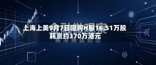 上海上美9月7日回购H股16.51万股 耗资约370万港元