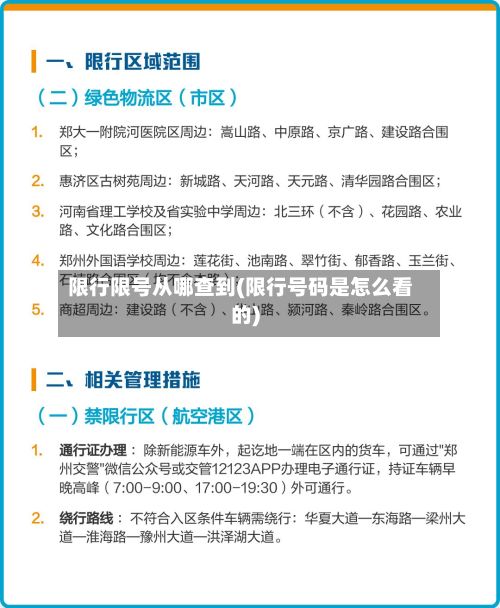 限行限号从哪查到(限行号码是怎么看的)
