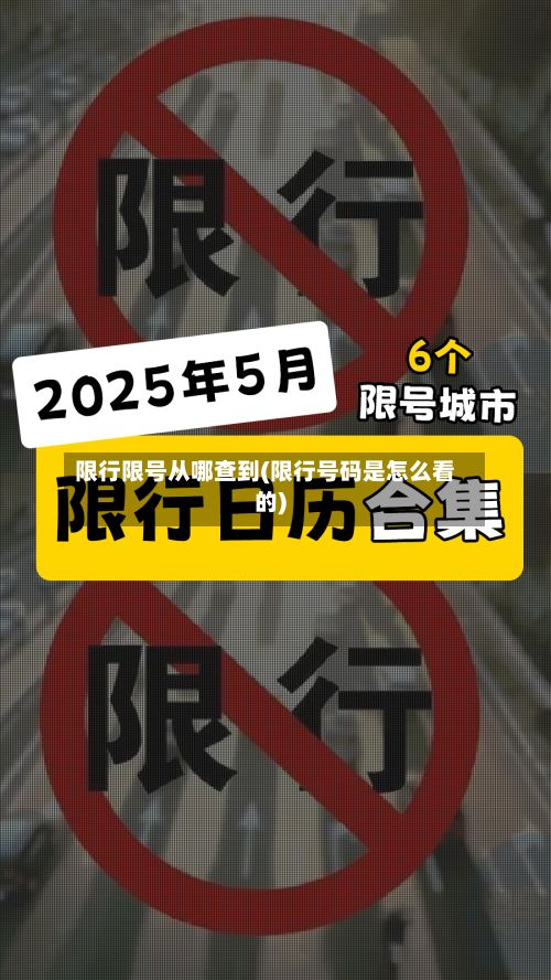 限行限号从哪查到(限行号码是怎么看的)-第2张图片