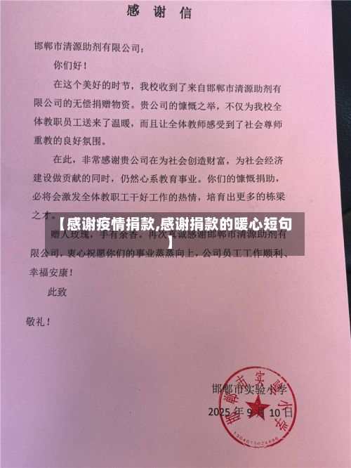 【感谢疫情捐款,感谢捐款的暖心短句】-第3张图片