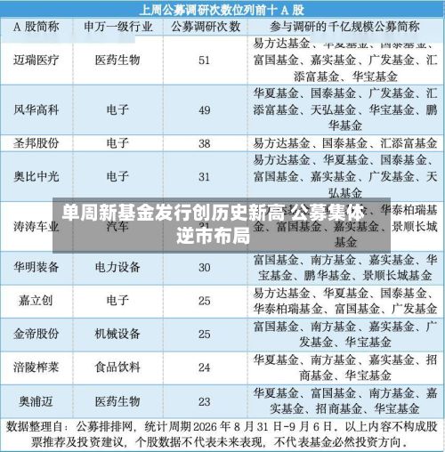 单周新基金发行创历史新高 公募集体逆市布局-第3张图片